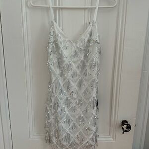 LuLu’s White Sequin Dress